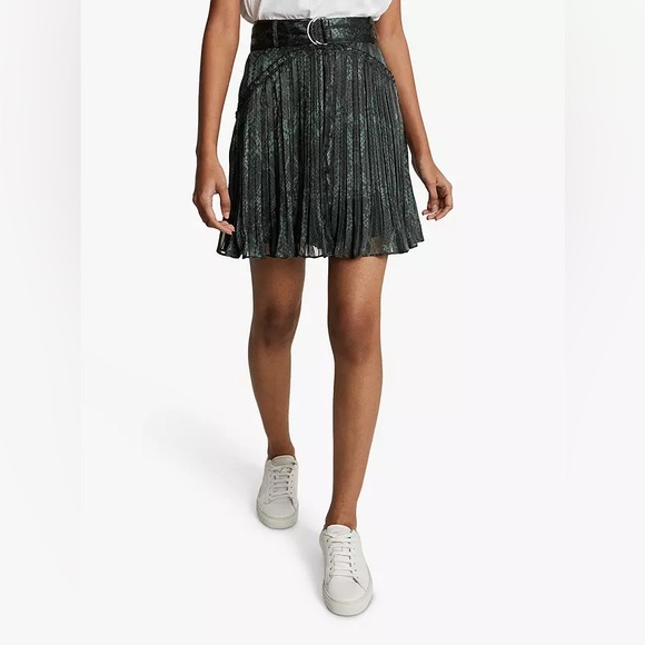 Reiss “Orielle” snake print skirt with belt. Sz 6. NWOT - Picture 3 of 9